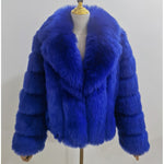 이미지를 갤러리 뷰어에 로드 , Women&#39;s Silver Grey Artificial Faux Fur Jacket Thick Warm Fluffy Winter Outerwear Office Lady Coats
