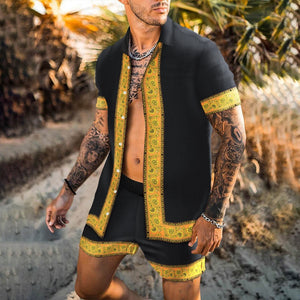 Men's Beach Shorts Lace-Up Waist Casual  Shirt 3D Brand Printed