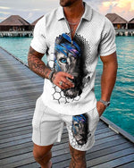 Load image into Gallery viewer, Men&#39;s 3d Printed Casual Short Sleeve T Shirt and Shorts
