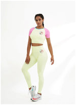 이미지를 갤러리 뷰어에 로드 , Gym Fitness Women&#39;s High Waist Yoga Set Top &amp; Bottom Sports Active wear Running Outfit
