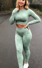 이미지를 갤러리 뷰어에 로드 , Women&#39;s Camouflage Gym Fitness Suit Push Up Sportswear Gym Clothing Workout Sports  Set Yoga Ready
