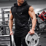 Load image into Gallery viewer, Men&#39;s High Elasticity Fitness Vest Bodybuilding Stringer Tank Top Muscle Sleeveless Hoodie Top

