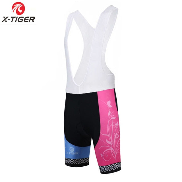 X-Tiger Short Sleeve Women Cycling Jerseys set Breathable Mountain Bike Clothe