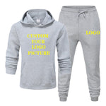 Load image into Gallery viewer, Women and Men&#39;s Tracksuit Jogging Sportswear Printed Hoodies Pants Set Customized Your picture
