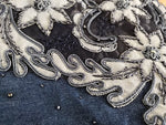 Загрузить изображение в средство просмотра галереи, Women&#39;s Beading Embroidered Mid Waist Big Flared Jeans Boot Cut Embroidery Lace Bell Bottom Jeans Denim Trousers
