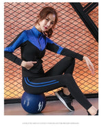 Cargar imagen en el visor de la galería, Women&#39;s Solid Yoga Sport Suit Breathable Gym Set Female Bra T-shirt Shorts Pants Workout Fitness Clothes
