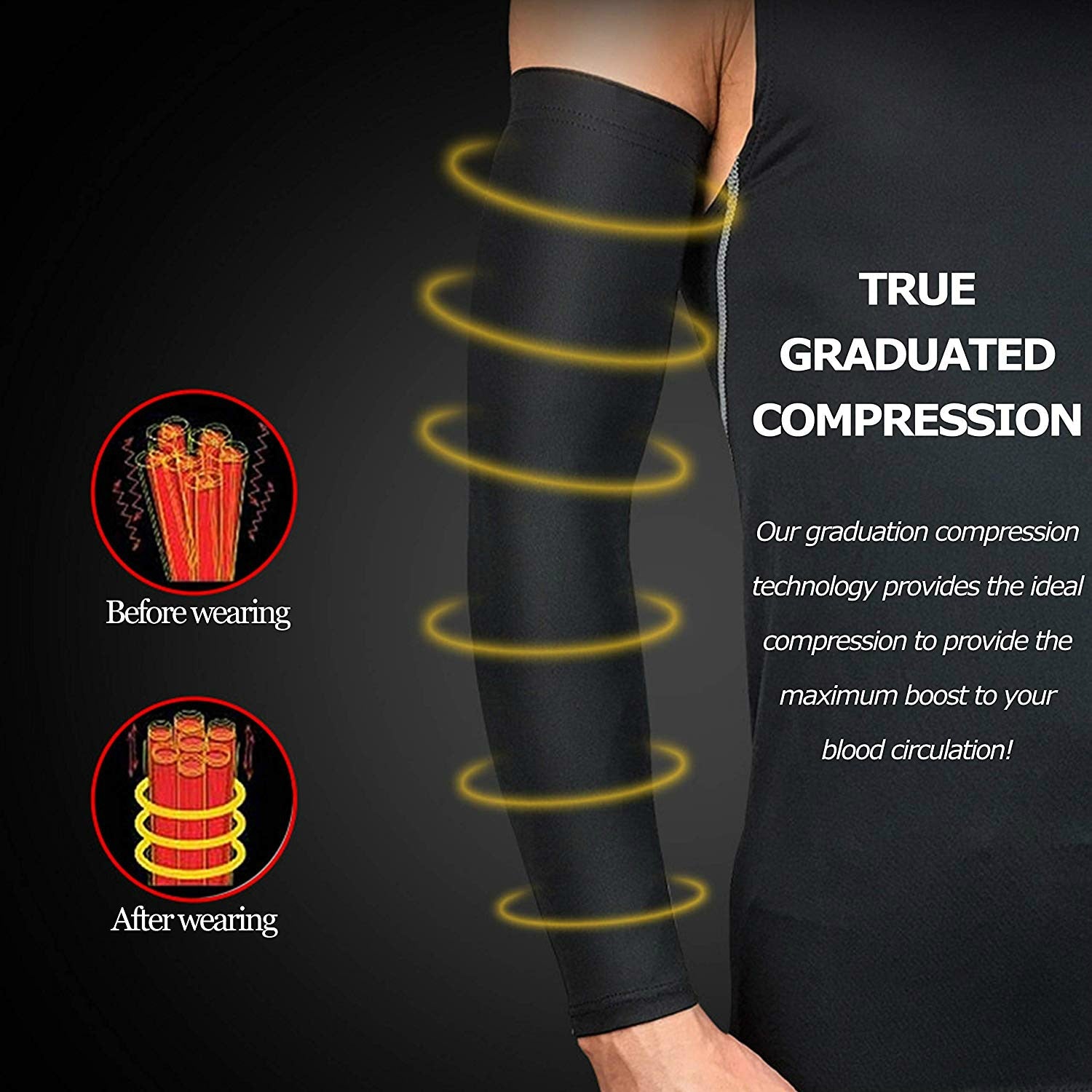 Arm Compression Sleeve Basketball Cycling Arm Warmer Summer Running UV Protection Volleyball Bands