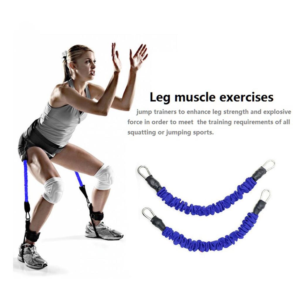 Fitness Bounce Trainer Rope Resistance Band Basketball Tennis Running Jump Leg Strength Agility Training Strap equipment