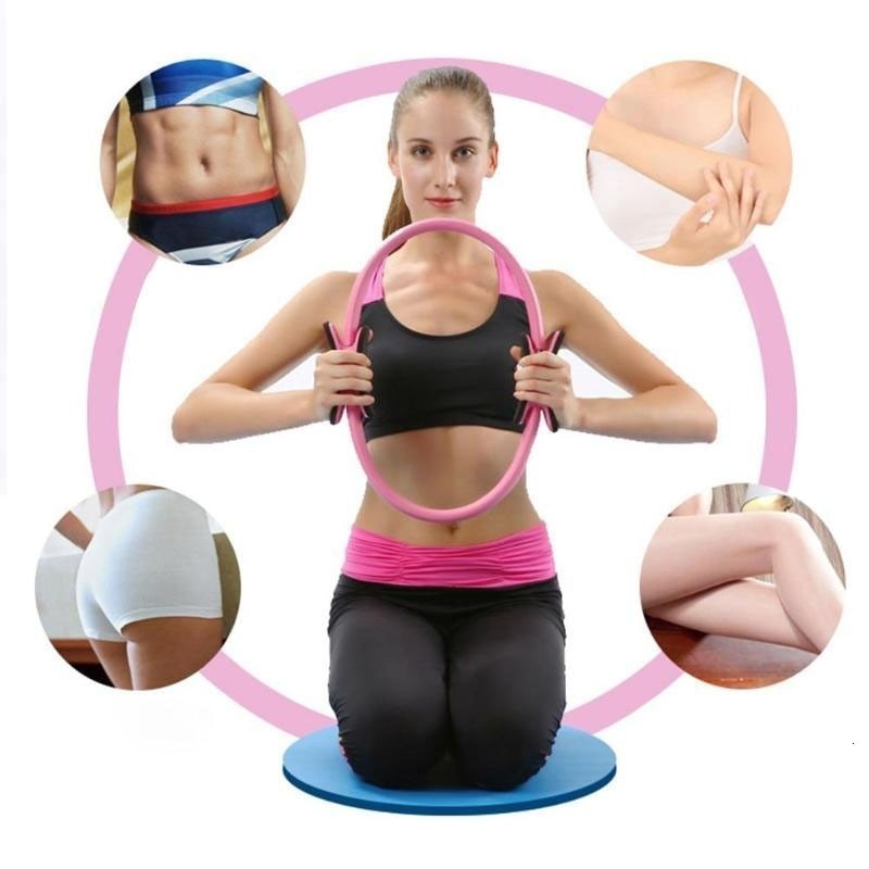 5PCS Yoga Ball Magic Ring Pilates Circle Exercise Equipment Workout Fitness Training Resistance Support Tool Stretch Band