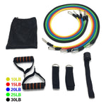 이미지를 갤러리 뷰어에 로드 , 11 PCS Tube Resistance Bands Set 100 LB with Protective Nylon Sleeves Fitness Elastic Bands for Home Training Workout Equipment
