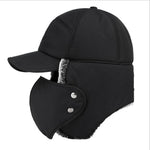 이미지를 갤러리 뷰어에 로드 , Thermal Bomber Hats Men &amp; Women&#39;s Ear Protection Face Windproof Ski Cap Velvet Thicken Hat
