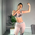 Charger l&#39;image dans la galerie, Women&#39;s Yoga Set Gym Fitness Camouflage Sports Suit Bra &amp; Pants Mesh High Elastic Workout Sportswear
