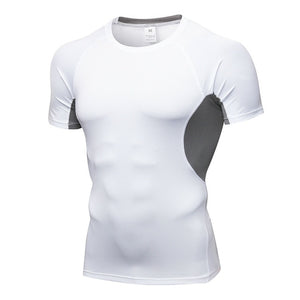 Men's T-shirts Short Sleeve Quickly Dry Gym Clothing Tight Workout Running Soccer Basketball Sportswear Tee Shirt