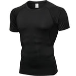 Cargar imagen en el visor de la galería, Men&#39;s T-shirts Short Sleeve Quickly Dry Gym Clothing Tight Workout Running Soccer Basketball Sportswear Tee Shirt
