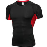 이미지를 갤러리 뷰어에 로드 , Men&#39;s T-shirts Short Sleeve Quickly Dry Gym Clothing Tight Workout Running Soccer Basketball Sportswear Tee Shirt
