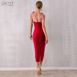 Загрузить изображение в средство просмотра галереи, Women&#39;s Spaghetti Strap Maxi Bow Dress Celebrity Runway Dress
