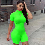 Charger l&#39;image dans la galerie, Women&#39;s Short Sleeve High Elastic Sports Fitness Overalls Yoga Workout Casual Jumpsuit
