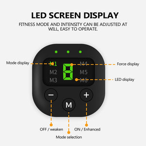 Intelligent EMS Fitness Trainer Belt LED Display Electrical Stimulator Abdominal Muscle Sticker Training Device Home Gym