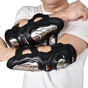 Knee Pads Protector Motocross Snowboard Skateboard Ski Roller Hockey Sports Protection Support Kneepad Set