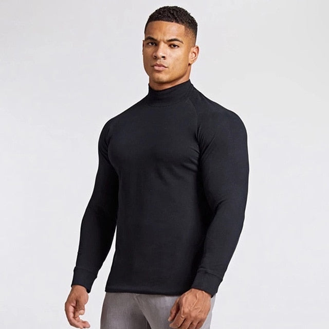 Quick dry Long sleeve Shirt Men's Gym Fitnesswear T-shirt Running Sport Bodybuilding Tee Tops