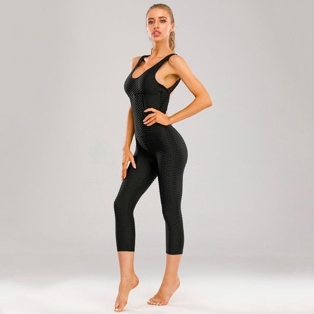 Women's Fitness Jumpsuit With Pad Yoga Sets Hollow Out Sportswear For Female Gym Workout Clothing Sexy Quick-Dry Tracksuits
