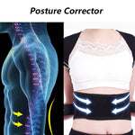 Cargar imagen en el visor de la galería, Back Waist Posture Support Adjustable Adult  Belt Waist Trainer Shoulder Lumbar Brace Spine Support Belt Vest
