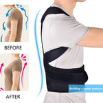 Charger l&#39;image dans la galerie, Back Waist Posture Support Adjustable Adult  Belt Waist Trainer Shoulder Lumbar Brace Spine Support Belt Vest

