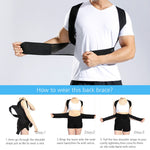 Загрузить изображение в средство просмотра галереи, Back Waist Posture Support Adjustable Adult  Belt Waist Trainer Shoulder Lumbar Brace Spine Support Belt Vest
