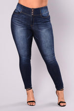 이미지를 갤러리 뷰어에 로드 , Women&#39;s Plus Size High Waist Jeans Casual Denim Jeans High Quality Pants
