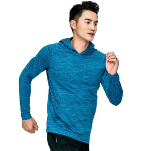 Men's Running Fitness Sports Coat Hooded Tight Hoodie Gym Training Run Jogging Quick Dry Breathable Sports Clothing