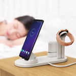 Load image into Gallery viewer, 4 in 1 Qi Wireless Charger For iPhone 11 X XS XR 8 10W Type C USB Fast Charging Dock Stand for Apple Watch 5 4 3 2 Airpods
