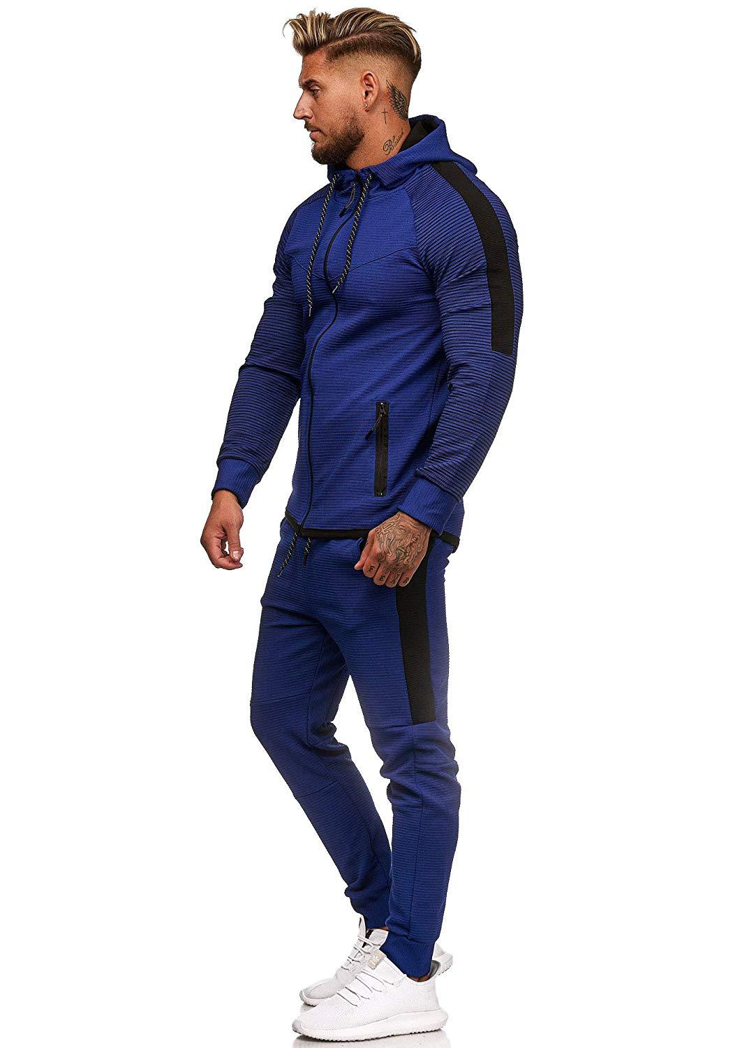 Gym Fitness Men's Tracksuit Sweatshirt Pants  Hoodies Casual Jogger Suit Gym Workout Sportswear