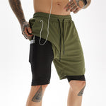 Lade das Bild in den Galerie-Viewer, Men Shorts Fitness Bodybuilding Short Pants Male Gyms 2 in 1 Sportswear Breathable Quick Dry Shorts Men&#39;s Workout Summer Joggers
