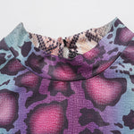 Cargar imagen en el visor de la galería, Women&#39;s  Serpentine Fitnesswear Print O-neck Long Sleeve Jumpsuit
