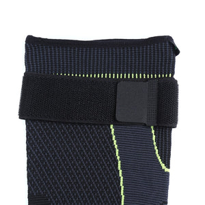 Hot elastic yellow-green stripe sports lengthen knee pad leg sleeve non-slip bandage compression leg warmer for men and women