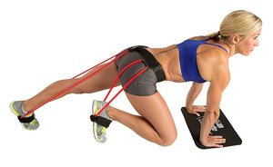Yoga Elastic Resistance Bands Fitness Training Bands Waist Belt Pedal Exerciser for Legs Butt Muscle Workout