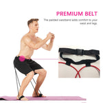 Charger l&#39;image dans la galerie, Yoga Elastic Resistance Bands Fitness Training Bands Waist Belt Pedal Exerciser for Legs Butt Muscle Workout

