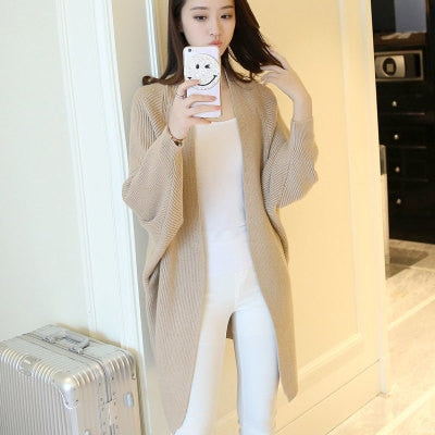 Gym Fitness Women's Casual Long Knitted Loose Ladies Sweaters Cardigans Style