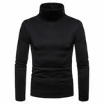 Загрузить изображение в средство просмотра галереи, Gym Fitness Solid Men&#39;s Turtleneck Knitted Sweater High Collar Pullover Tops
