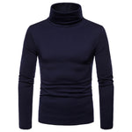 Cargar imagen en el visor de la galería, Gym Fitness Solid Men&#39;s Turtleneck Knitted Sweater High Collar Pullover Tops
