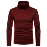 Load image into Gallery viewer, Gym Fitness Solid Men&#39;s Turtleneck Knitted Sweater High Collar Pullover Tops

