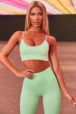 Charger l&#39;image dans la galerie, Women&#39;s Sleeveless Crop Top High Waist Workout Gym Fitness Two Piece Set
