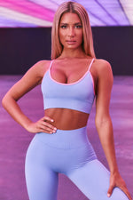 Charger l&#39;image dans la galerie, Women&#39;s Sleeveless Crop Top High Waist Workout Gym Fitness Two Piece Set

