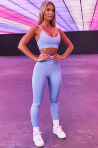 Women's Sleeveless Crop Top High Waist Workout Gym Fitness Two Piece Set