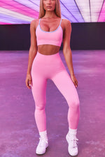 Загрузить изображение в средство просмотра галереи, Women&#39;s Sleeveless Crop Top High Waist Workout Gym Fitness Two Piece Set
