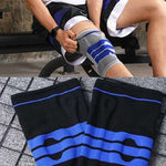이미지를 갤러리 뷰어에 로드 , 1 Piece Silicone Full Knee Brace Strap Knee Support Strong Meniscus Compression Protection Sport Pads Running Basket Standing
