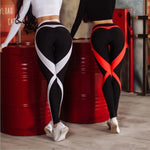 Загрузить изображение в средство просмотра галереи, High Waist X Heart Sport yoga Leggings Workout Gym Fitness Exercise Yoga Pants Push-up  Trousers
