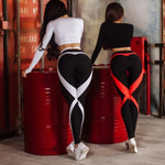 이미지를 갤러리 뷰어에 로드 , High Waist X Heart Sport yoga Leggings Workout Gym Fitness Exercise Yoga Pants Push-up  Trousers
