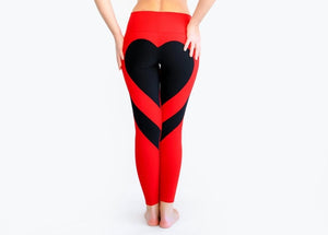 High Waist X Heart Sport yoga Leggings Workout Gym Fitness Exercise Yoga Pants Push-up  Trousers