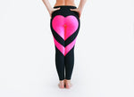Cargar imagen en el visor de la galería, High Waist X Heart Sport yoga Leggings Workout Gym Fitness Exercise Yoga Pants Push-up  Trousers
